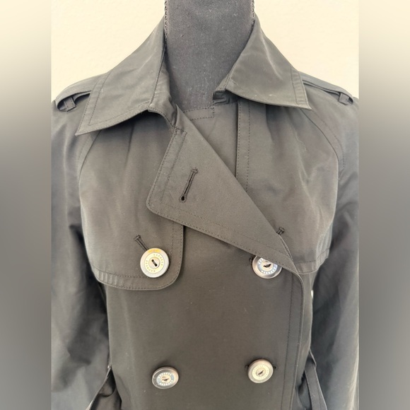 NWT Express Black Trench Coat | Size S/P | Double Breasted Belted Jacket - Picture 6 of 11